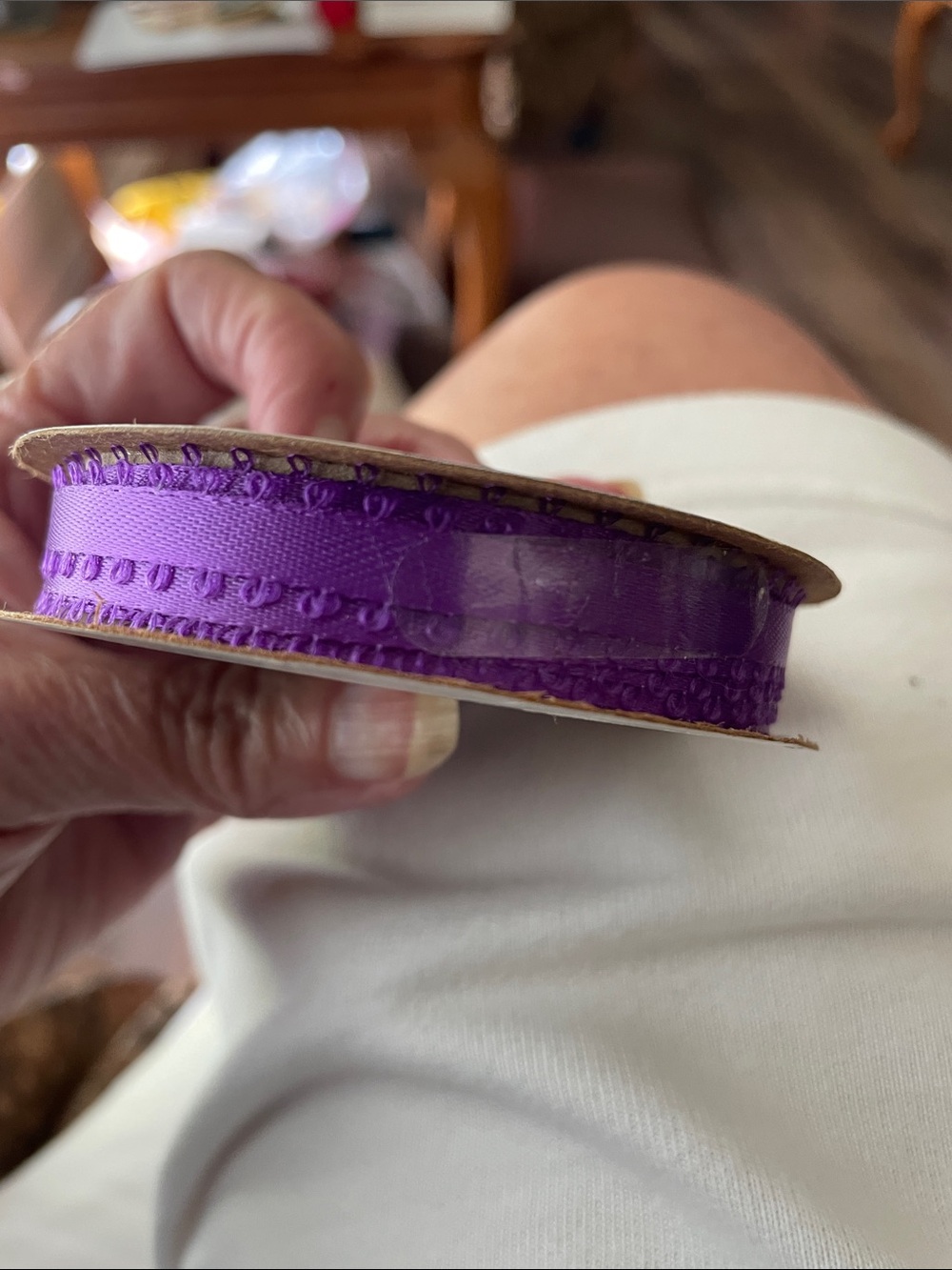 Offray Spoolo' purple Polyester Ribbon Spool 6 yd Solid Design